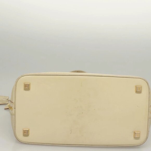LOUIS VUITTON Suhari Lockit MM Hand Bag Leather White M91874 LV Auth sw1347 - Picture 5 of 16